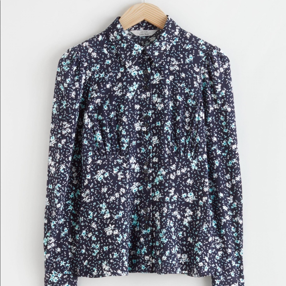 & Other Stories Floral Button Down Shirt